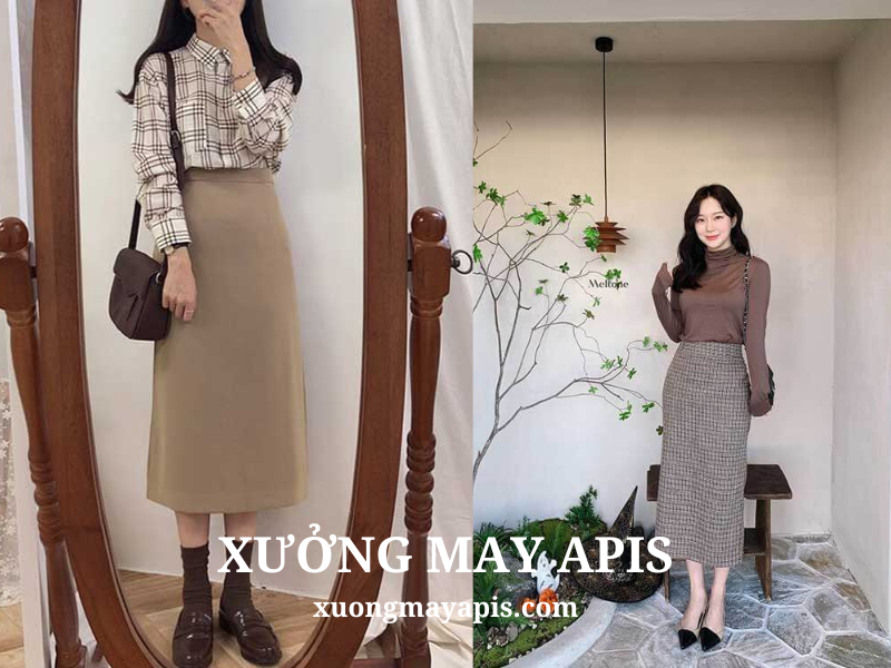 Chân váy chữ A suông