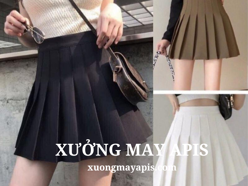 Chân váy xếp ly tennis