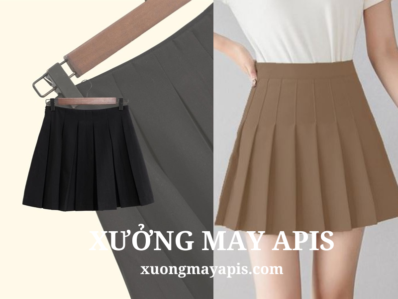 Chân váy mini xếp ly