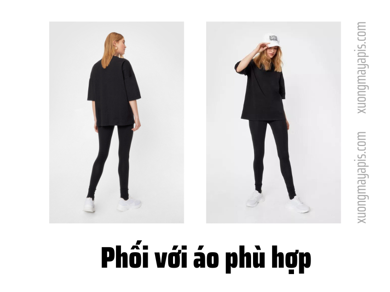 Phối legging với áo phù hợp