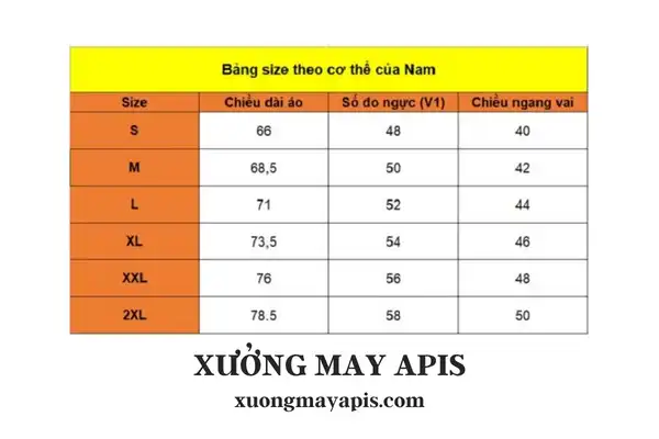 size áo