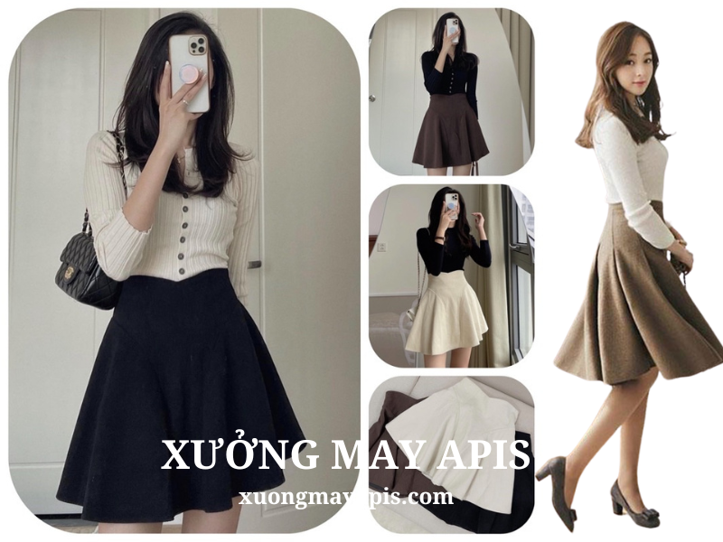 Chân váy chữ A xòe