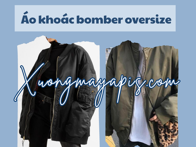 Áo khoác bomber oversize