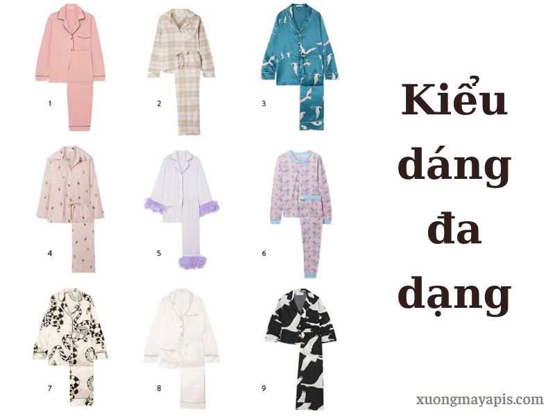Kiểu dáng đa dạng