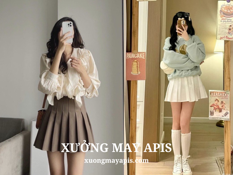 Chân váy xếp ly ngắn cho cô nàng tự tin, đáng yêu