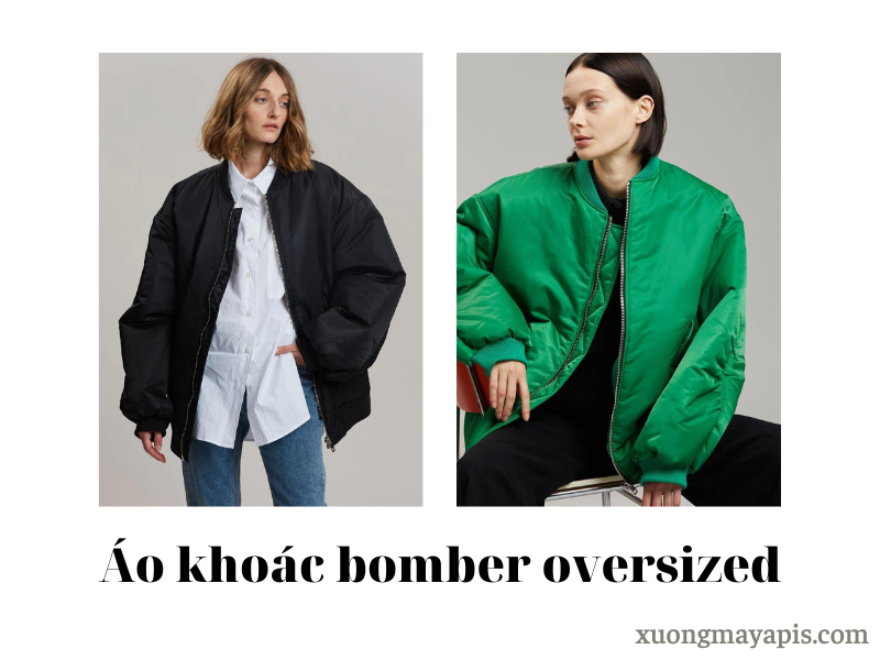 Áo khoác bomber oversized