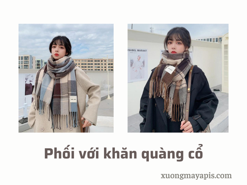 Phối với khăn quàng cổ