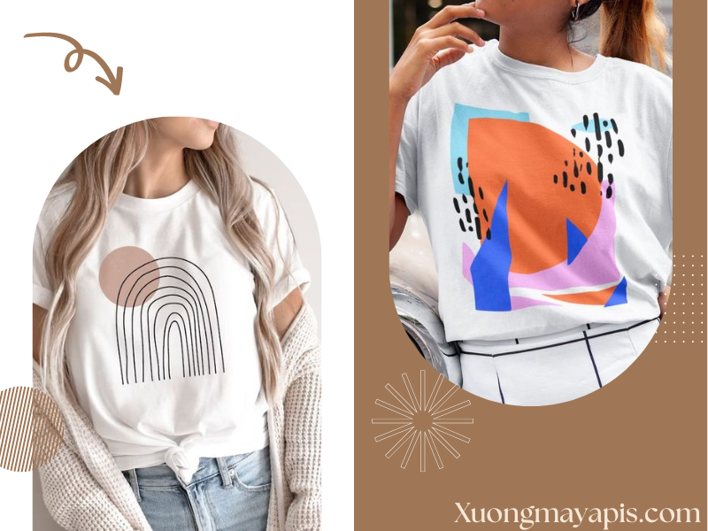 Thiết kế áo hình trừu tượng