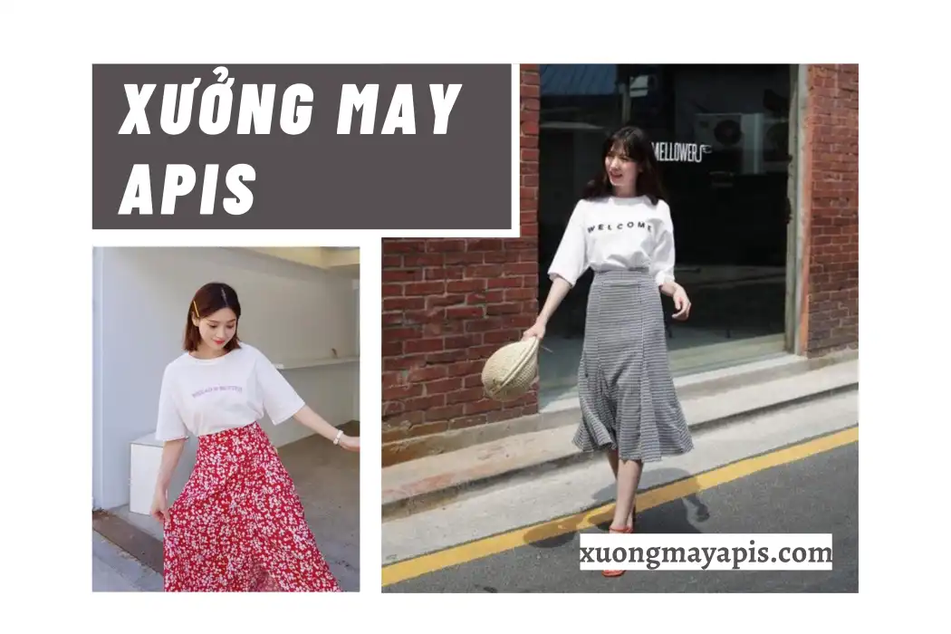 chân váy dài mặc với áo gì