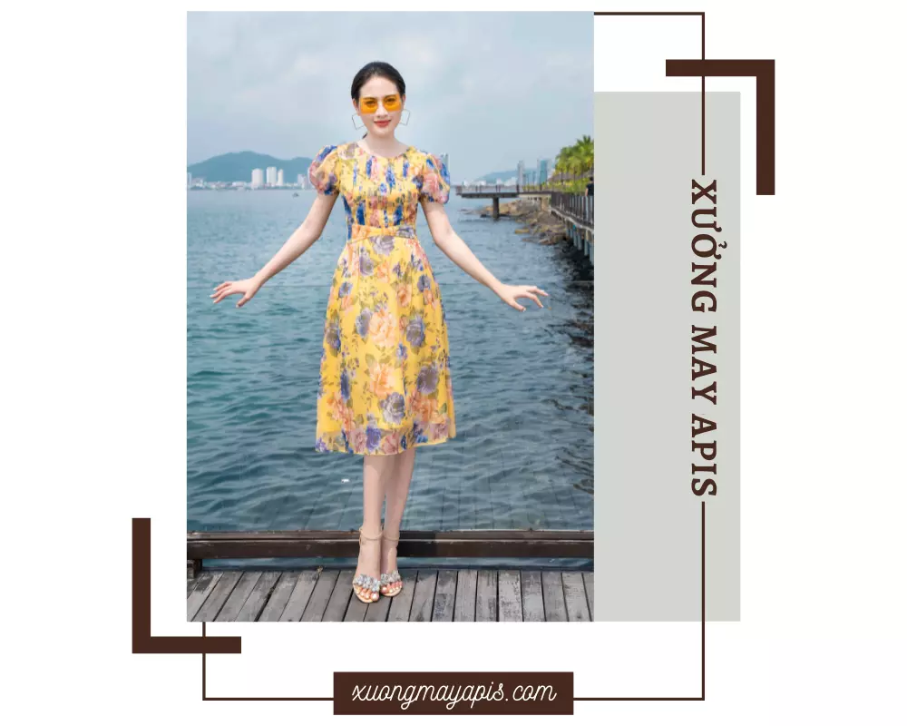 đầm maxi đi biển cách điệu