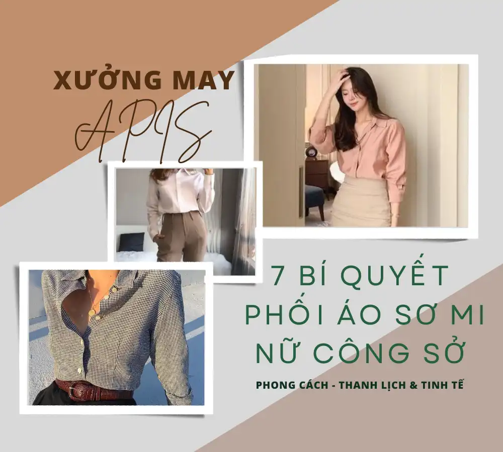 phối áo sơ mi nữ công sở