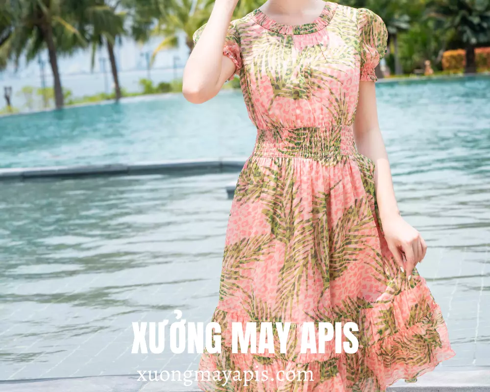 đầm maxi đi biển cách điệu