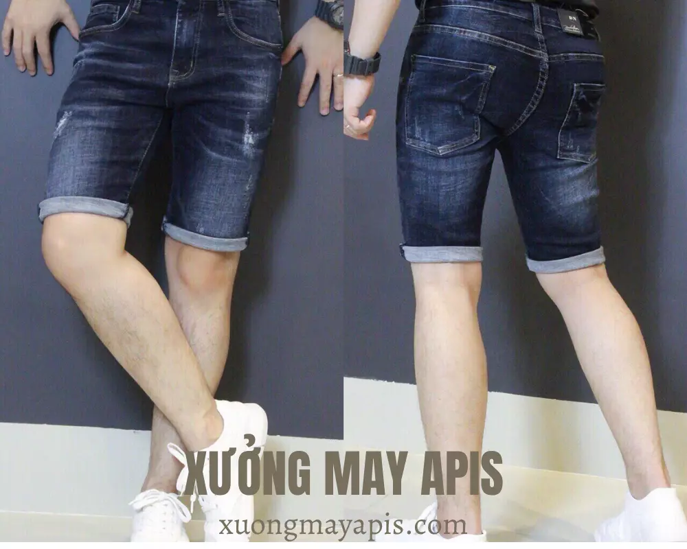 quần short jean nam